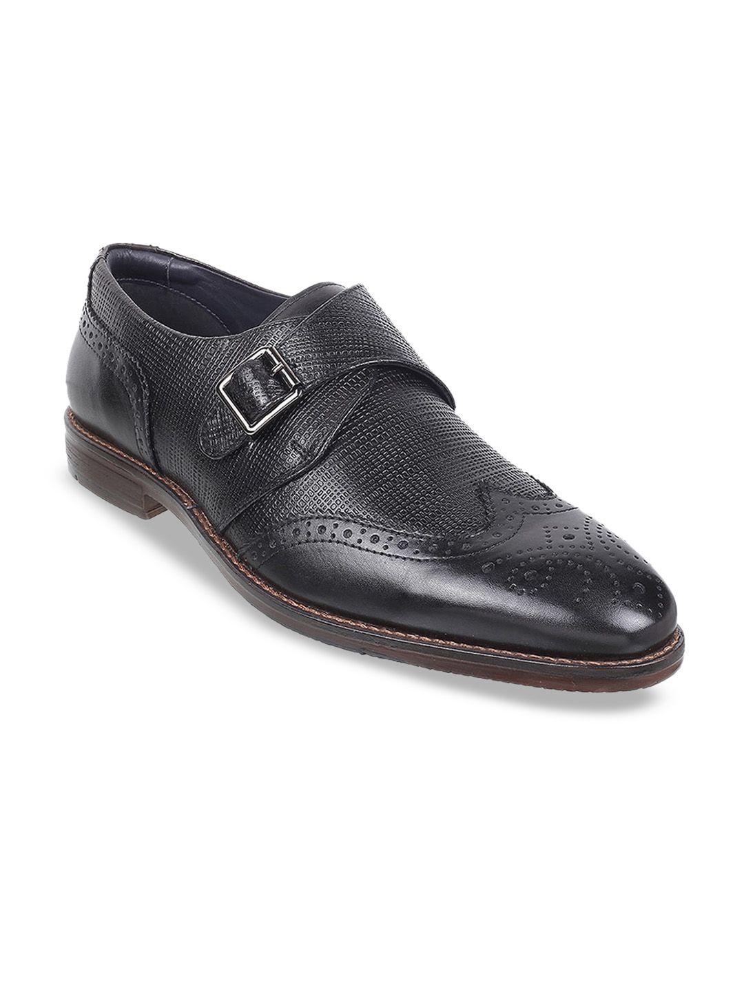 j.fontini men perforated leather formal monk shoes