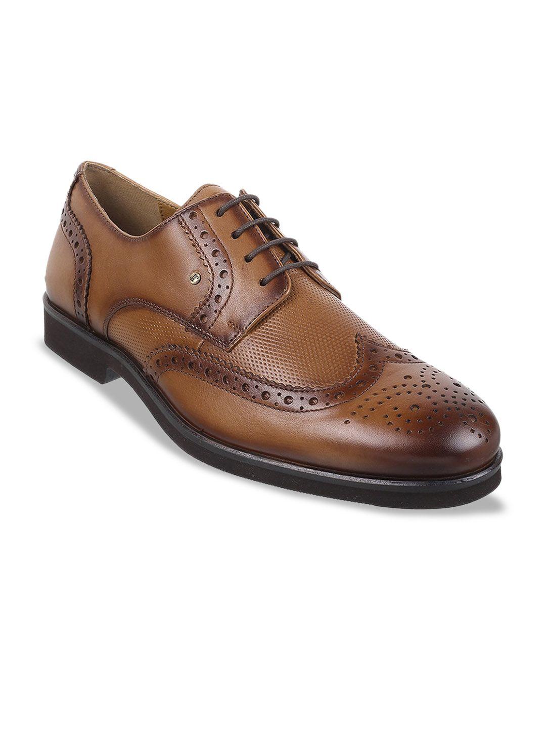 j.fontini men textured leather formal brogues