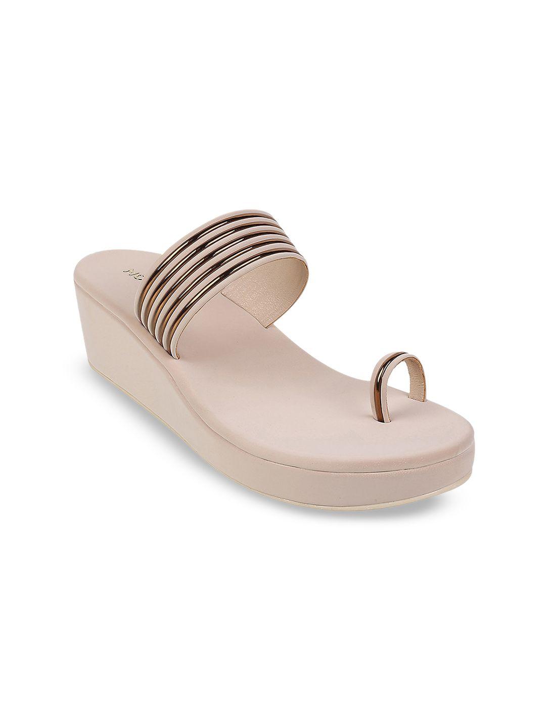 mochi striped one toe wedges