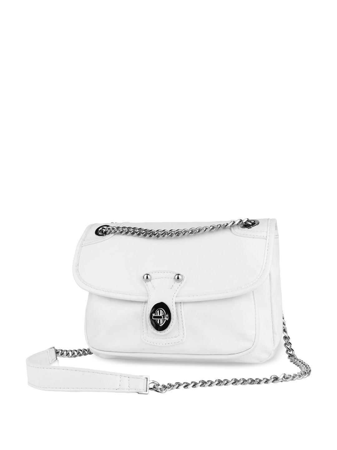 angeline white pu sling bag