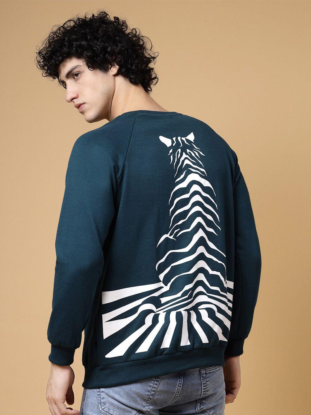 rigo graphic printed fleece oversized pullover sweatshirt