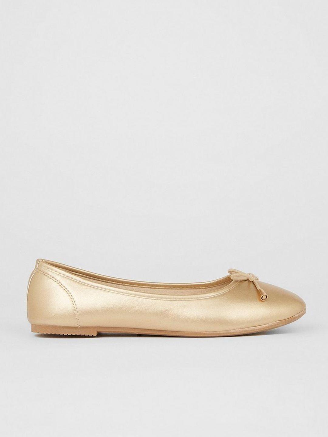 dorothy perkins women textured ballerinas with bow detail