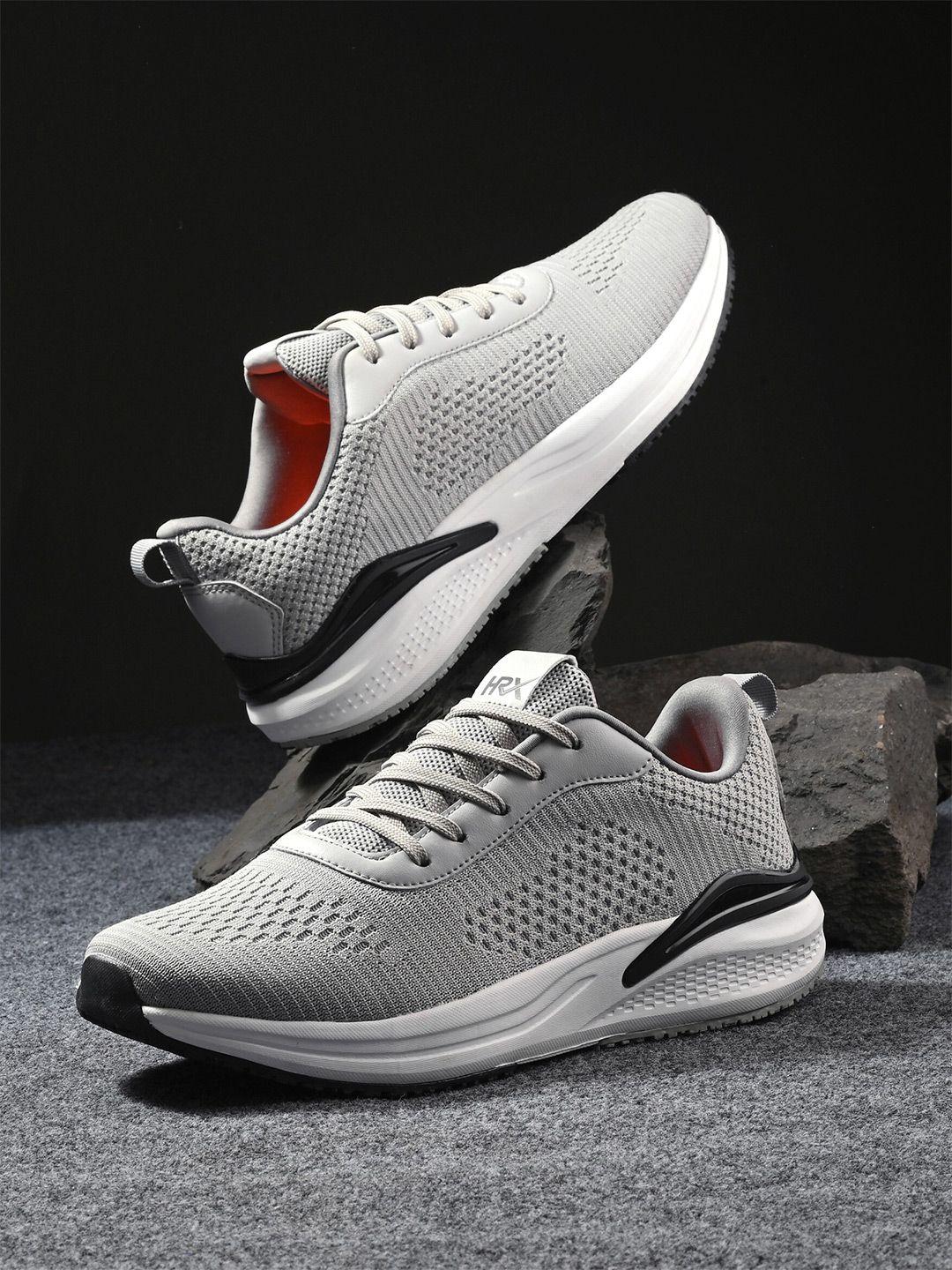 hrx by hrithik roshan men grey & white mesh running shoes