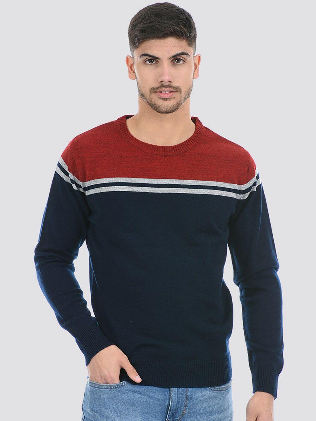 portobello colourblocked pure acrylic pullover