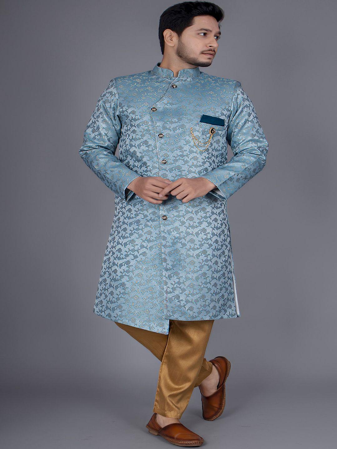 amzira self design cotton sherwani set