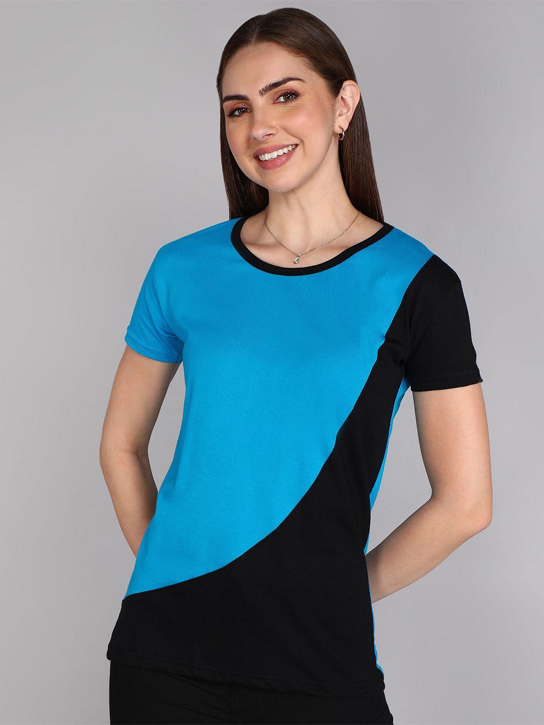 fleximaa colourblocked pure cotton t-shirt