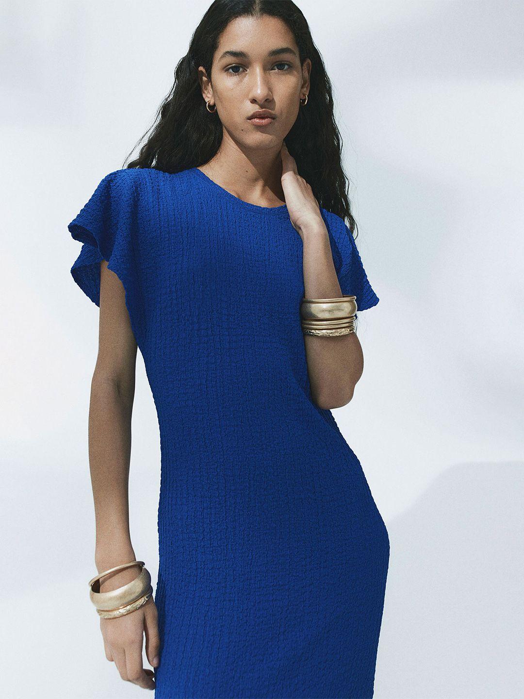 h&m women textured jersey dress