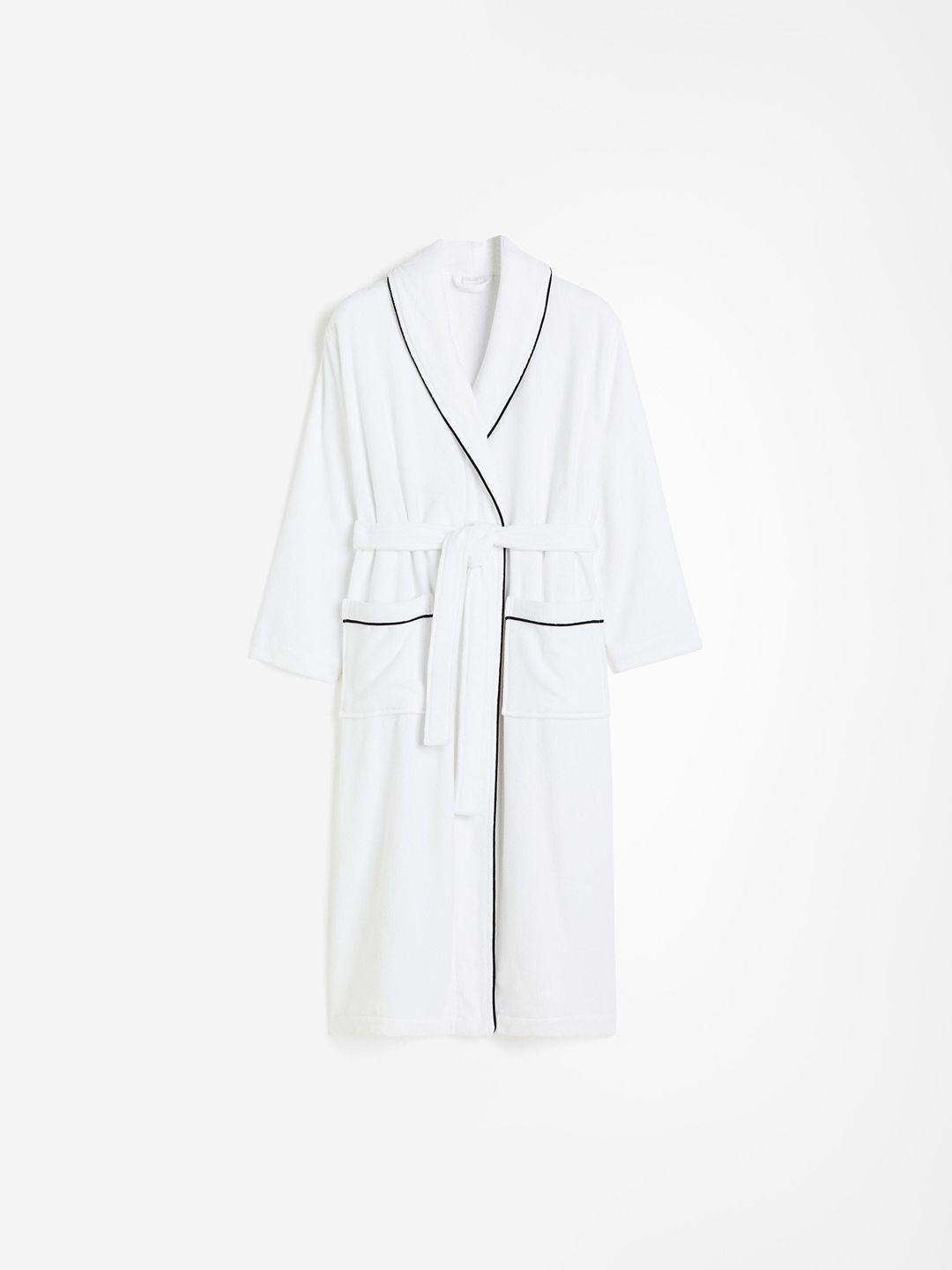 h&m women velour dressing gown