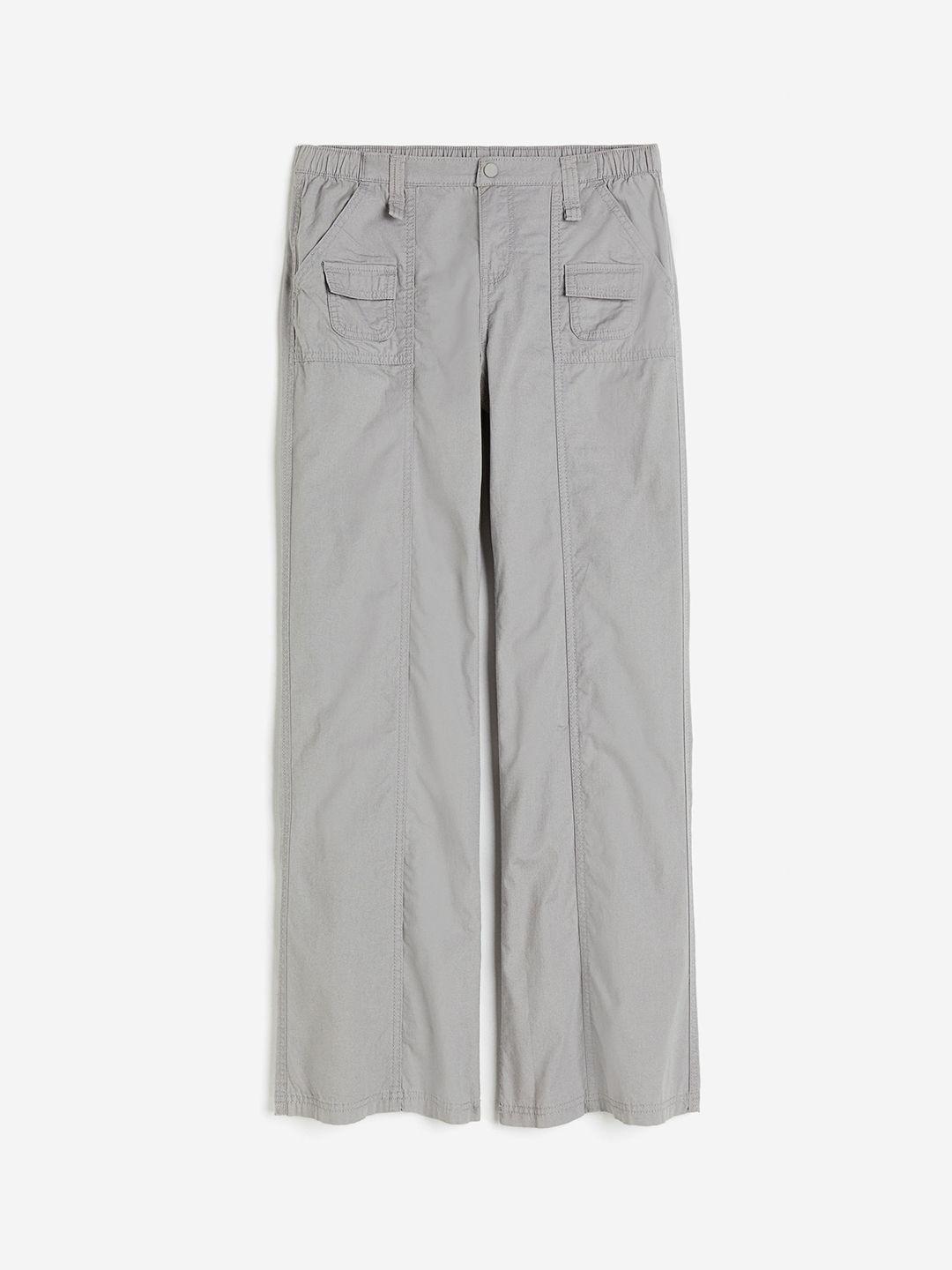 h&m women canvas cargo trousers