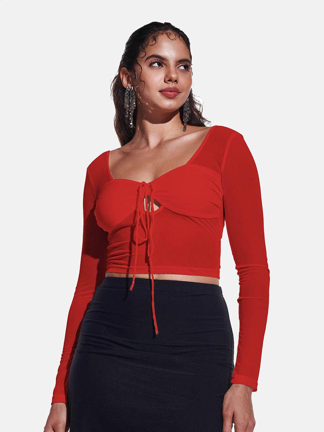 izf sweetheart neck crop top