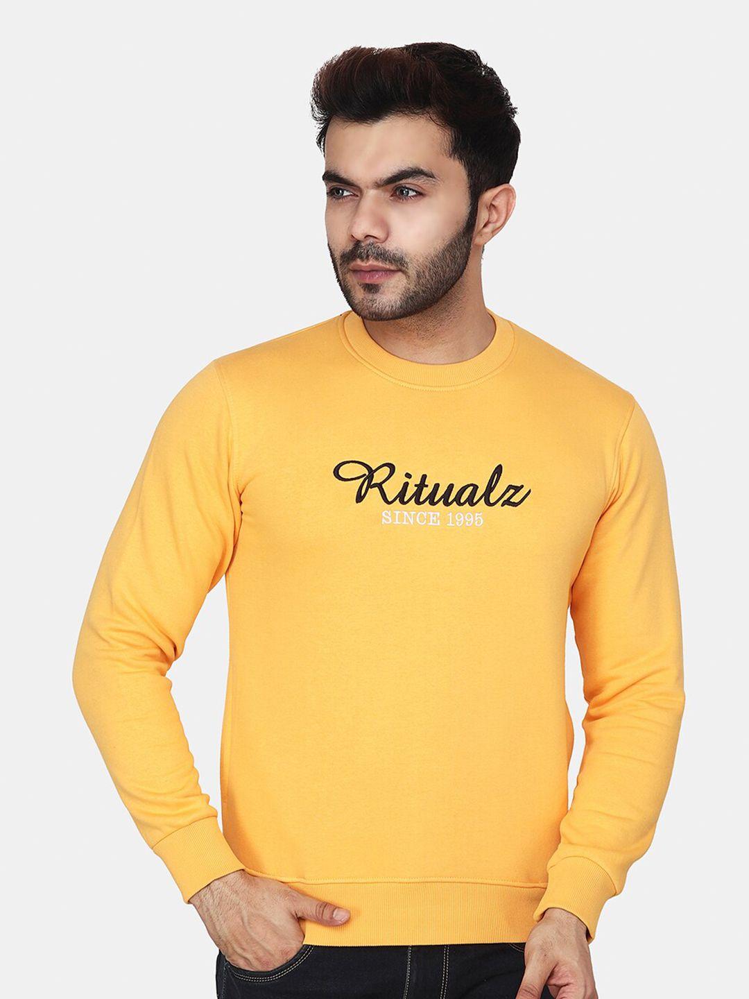 albion men mustard sweatshirt