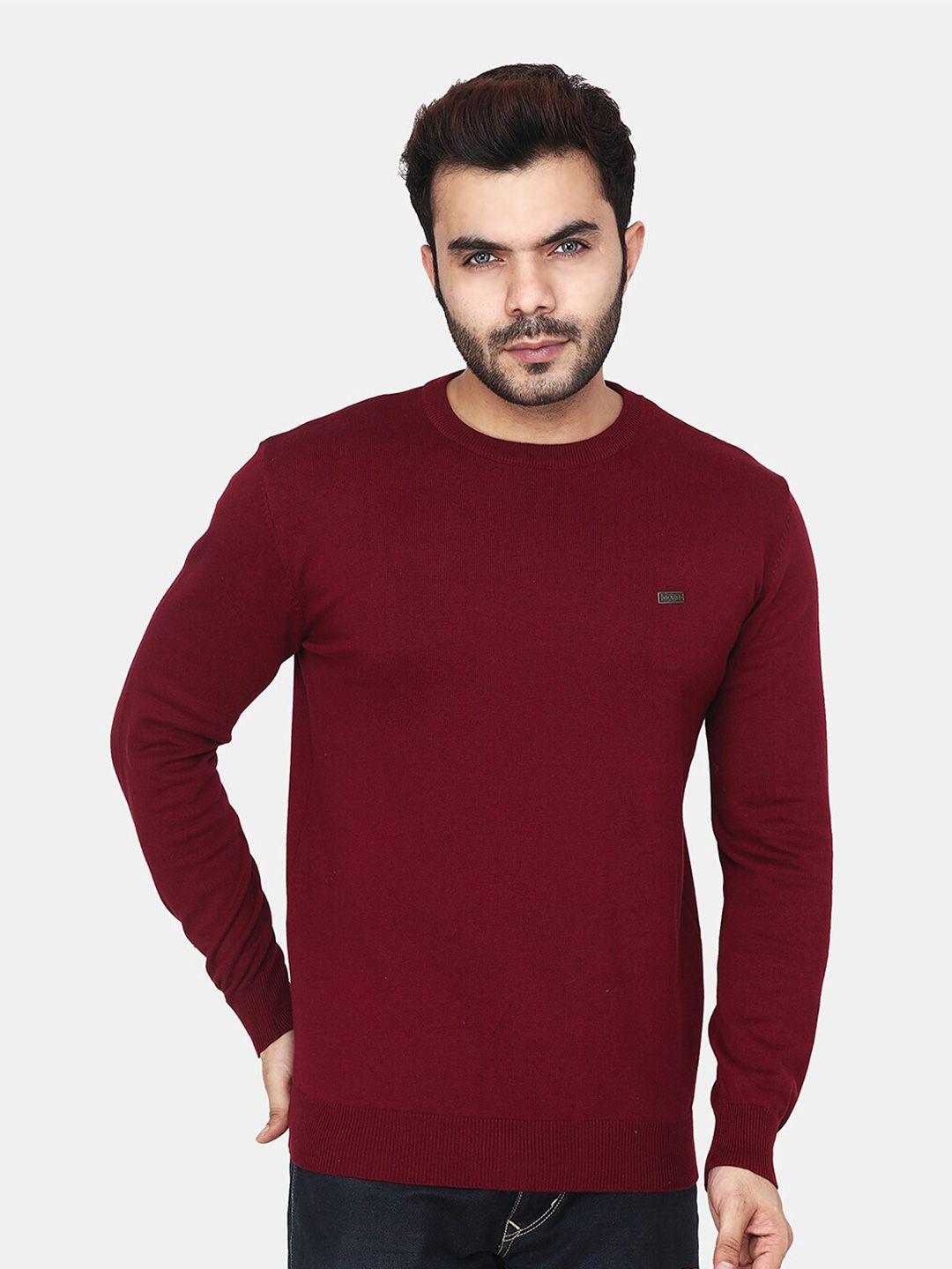 albion men maroon woollen pullover