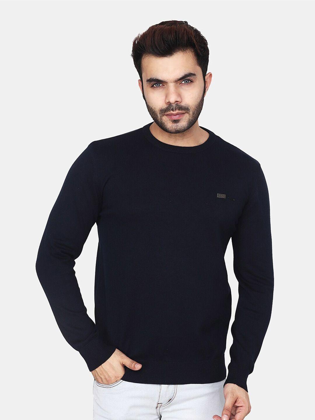 albion men navy blue woollen pullover