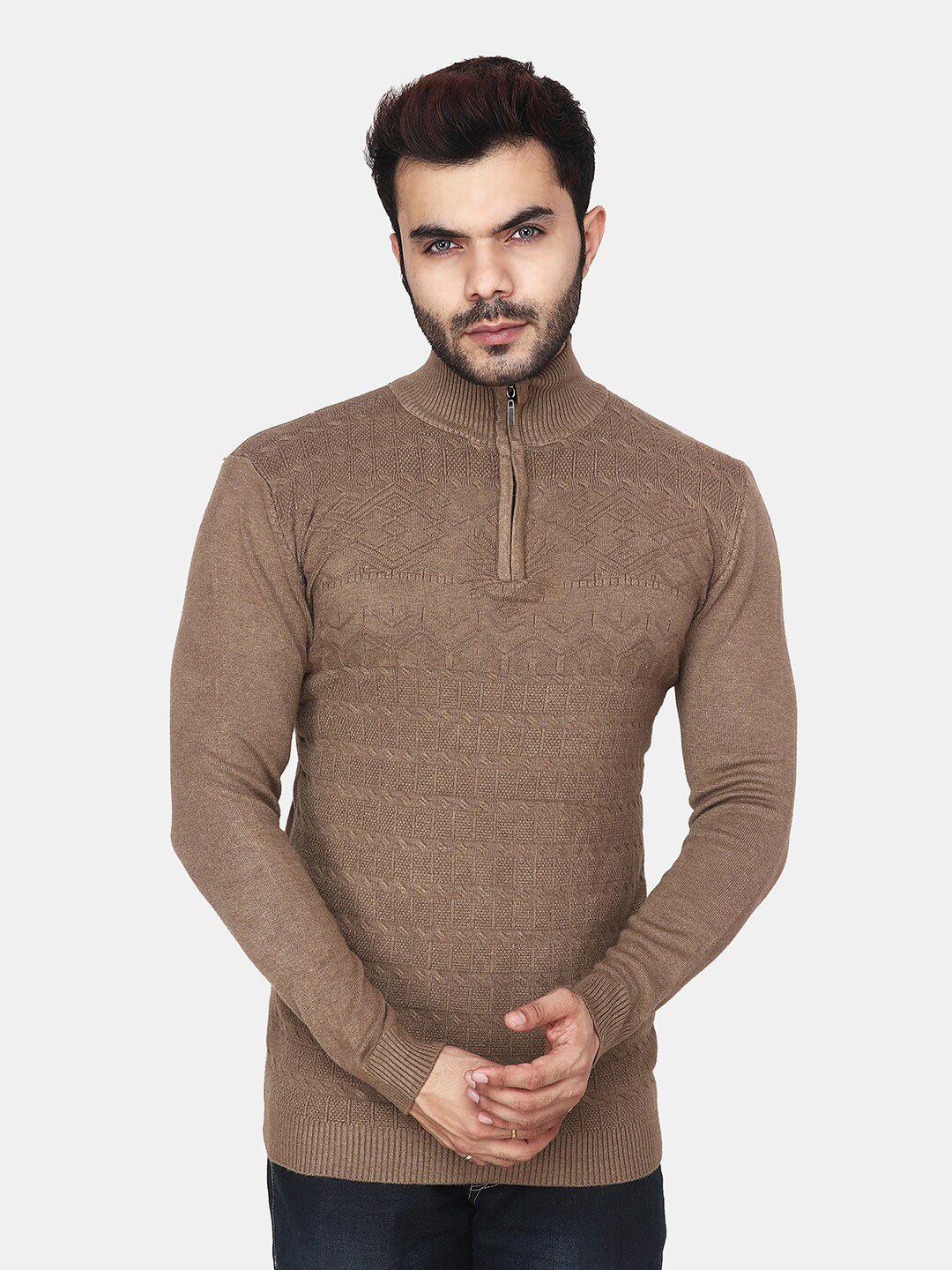 albion men khaki woollen pullover