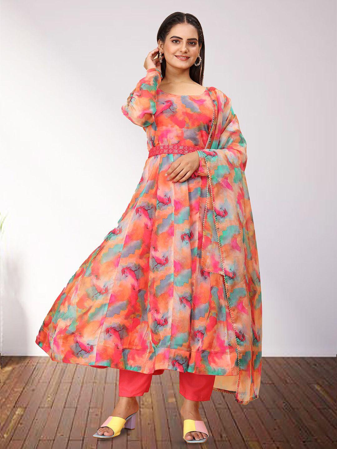 n n enterprise printed kurta with trouser & dupatta