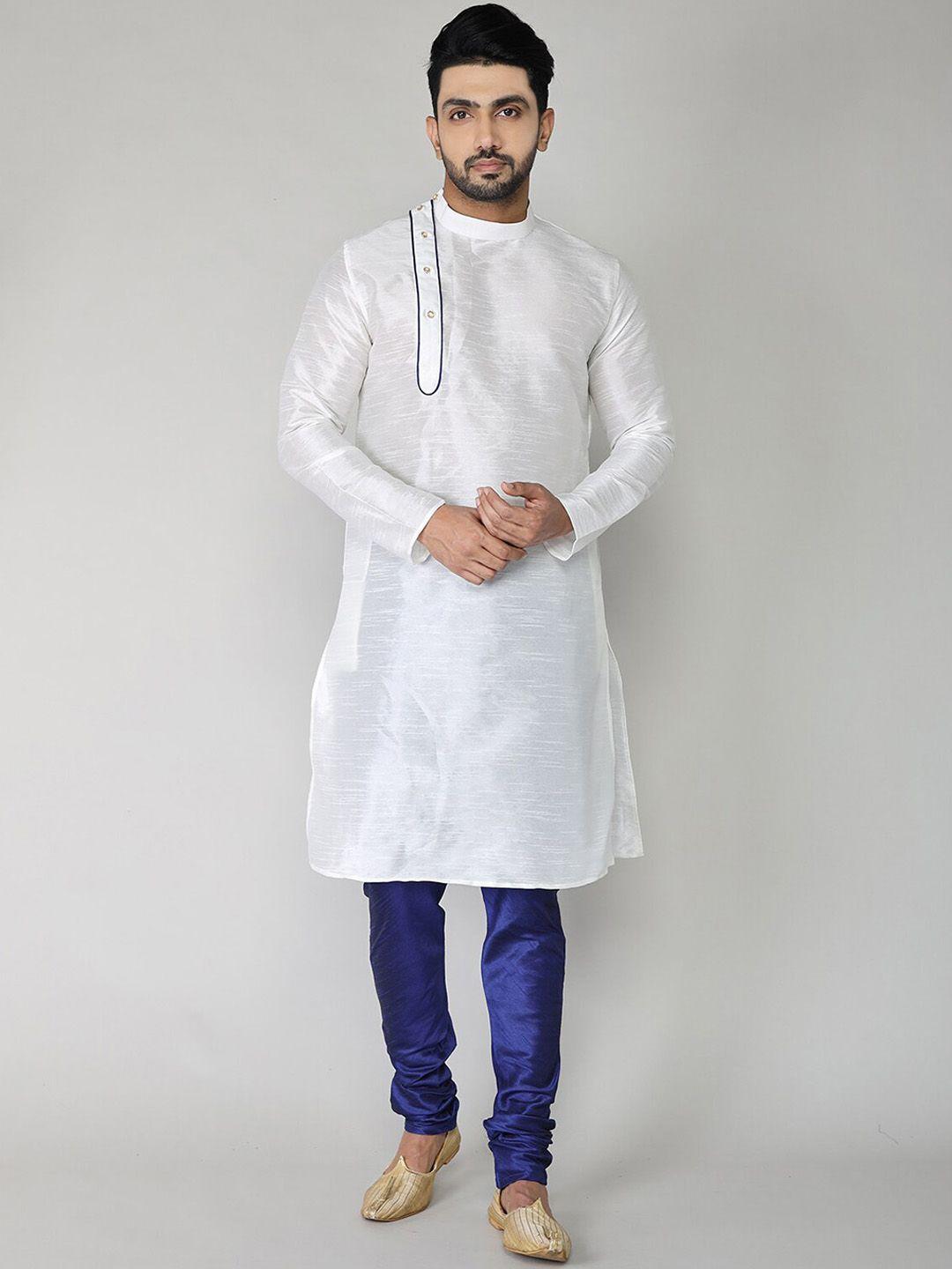 baesd long sleeves band collar pure cotton straight kurta