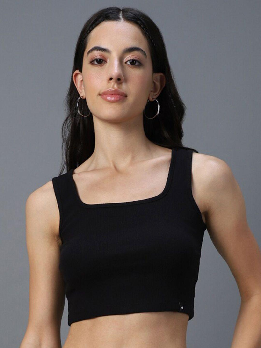 bewakoof black sleeveless top