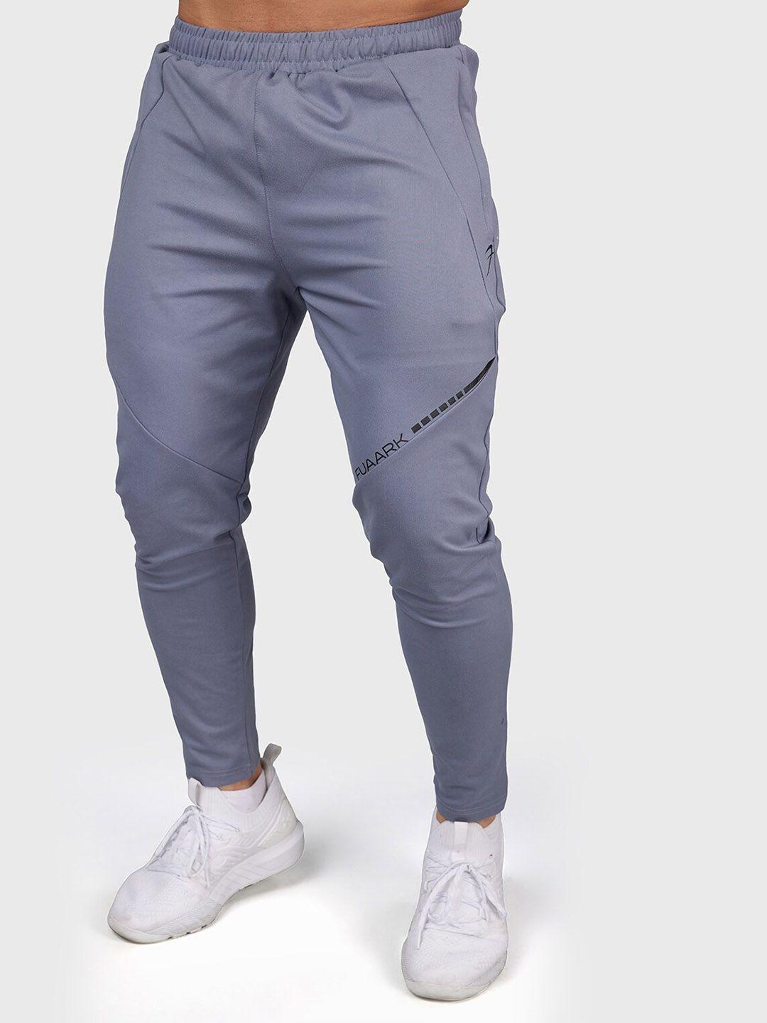 fuaark men mid-rise slim-fit track pants