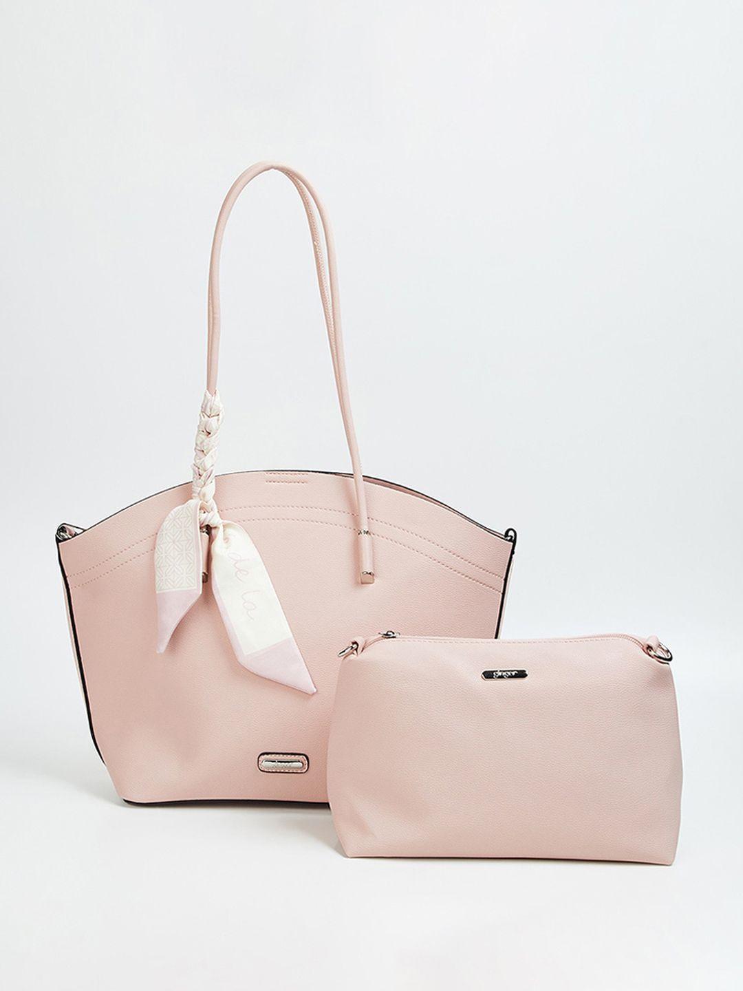 ginger by lifestyle pink shoulder bag