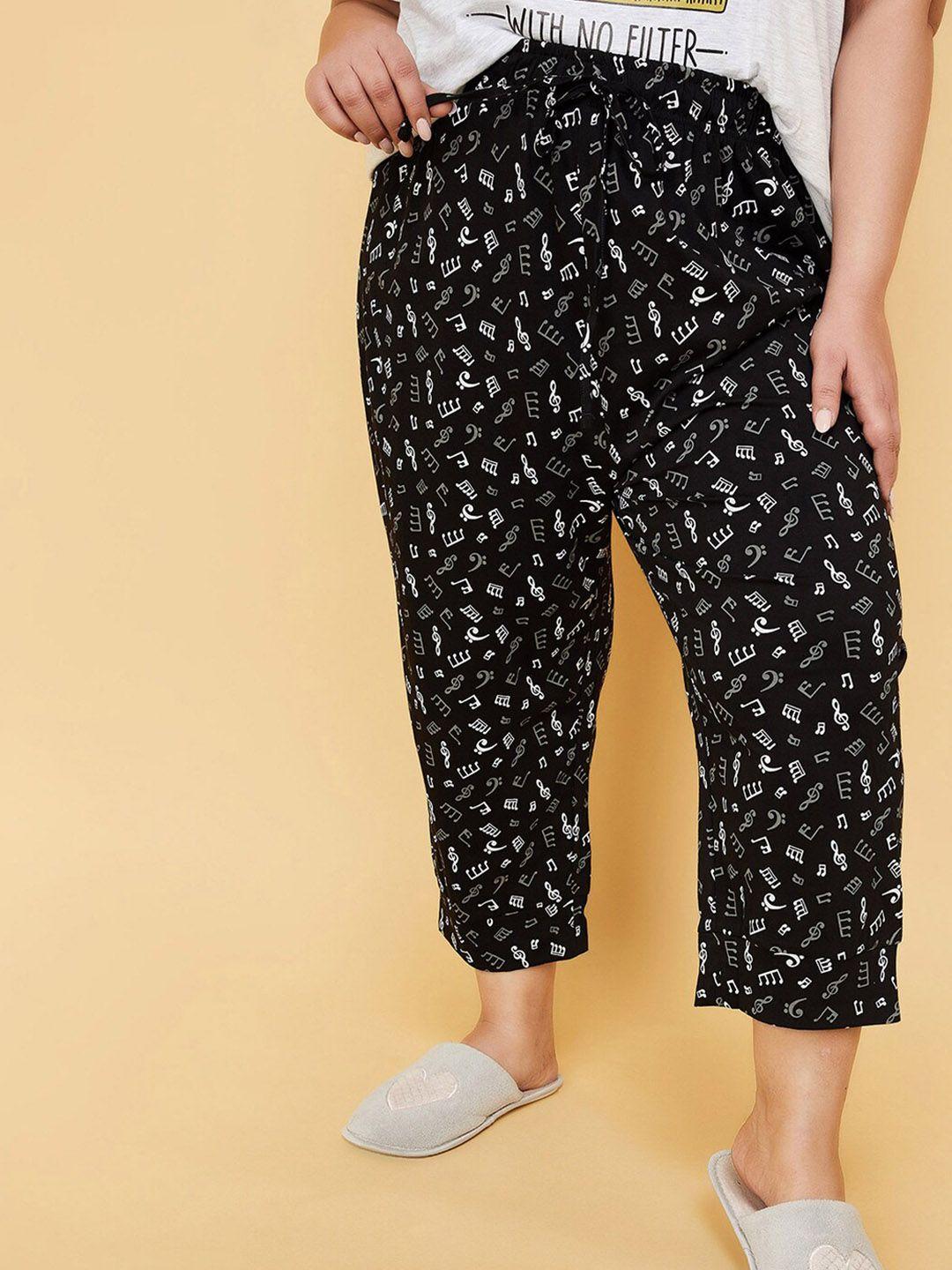 max plus size printed pure cotton lounge pant