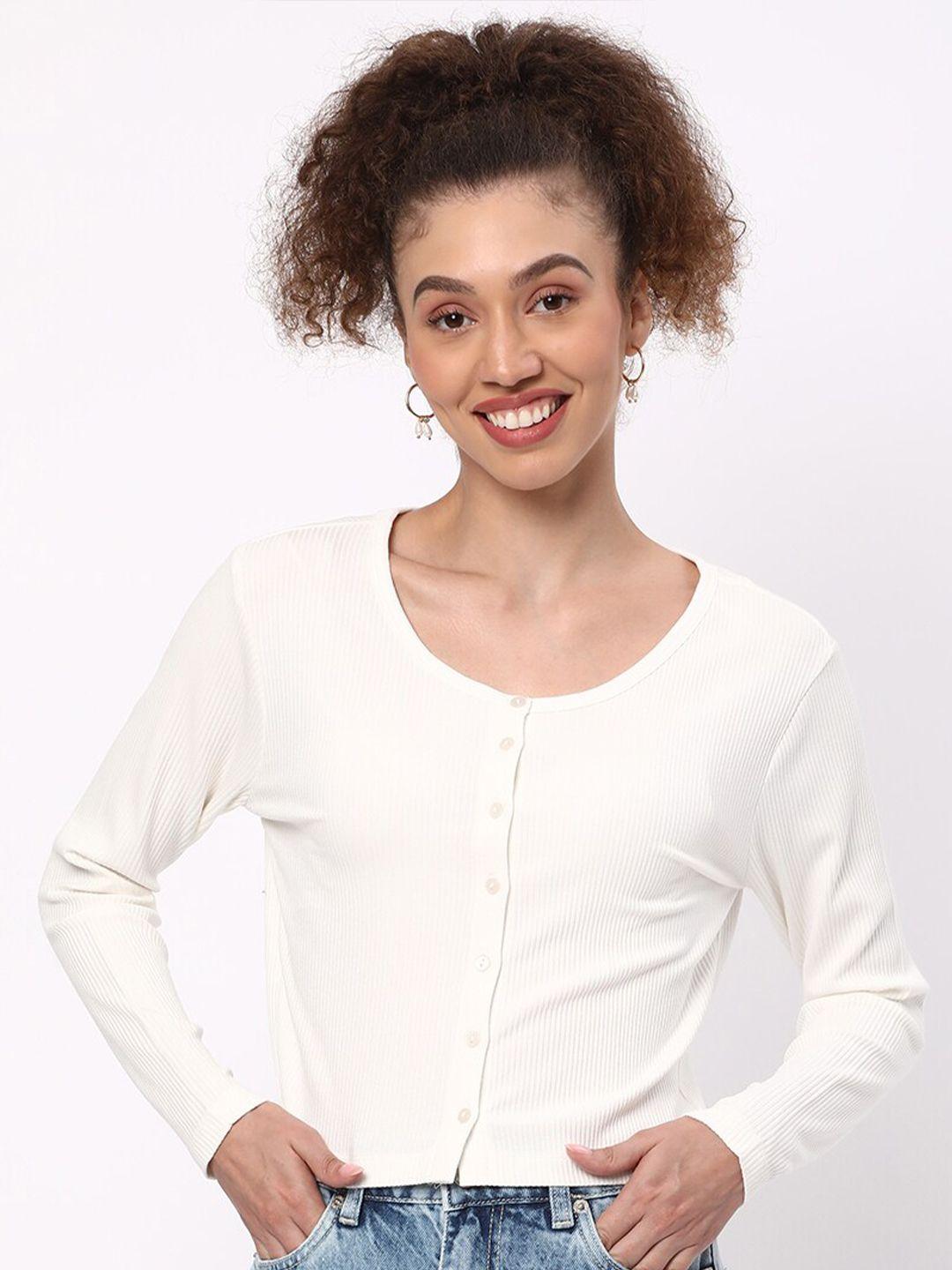 r&b round neck shirt style top