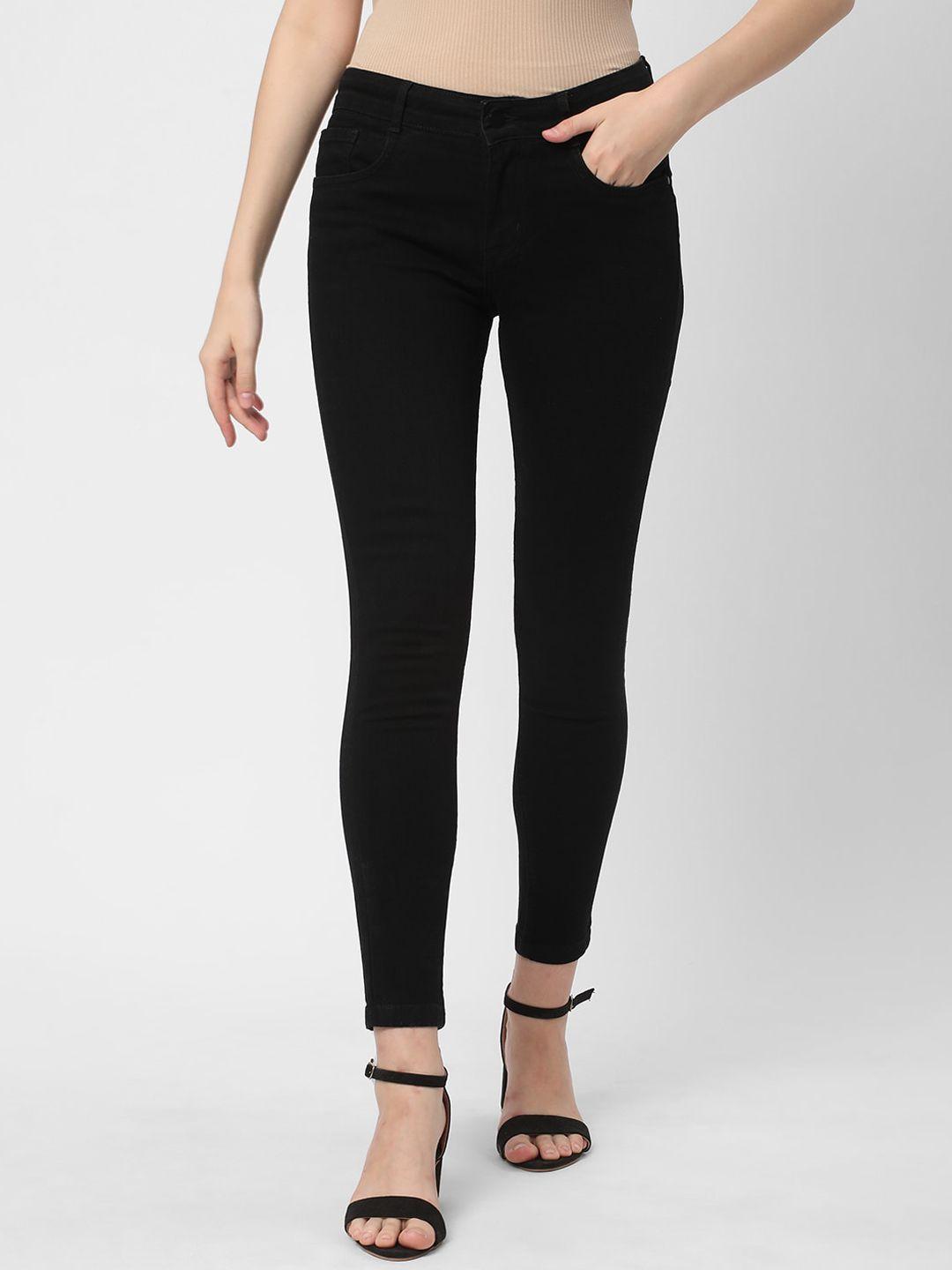 r&b women skinny fit mid-rise cotton jeans