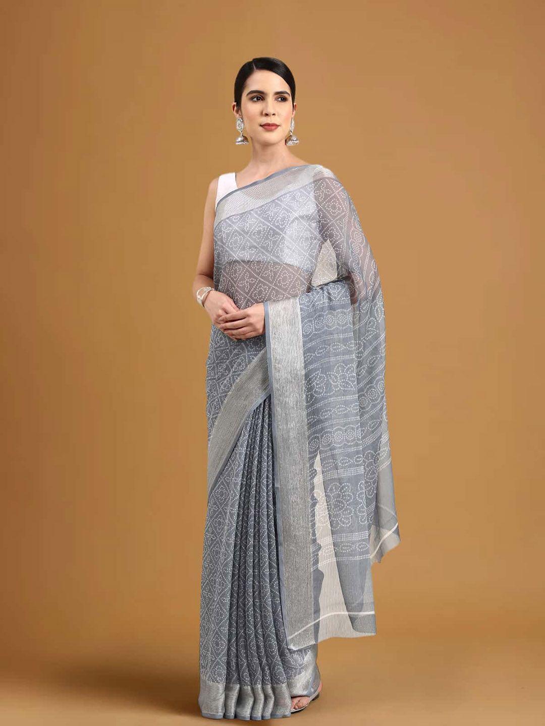 stylefables grey poly chiffon saree