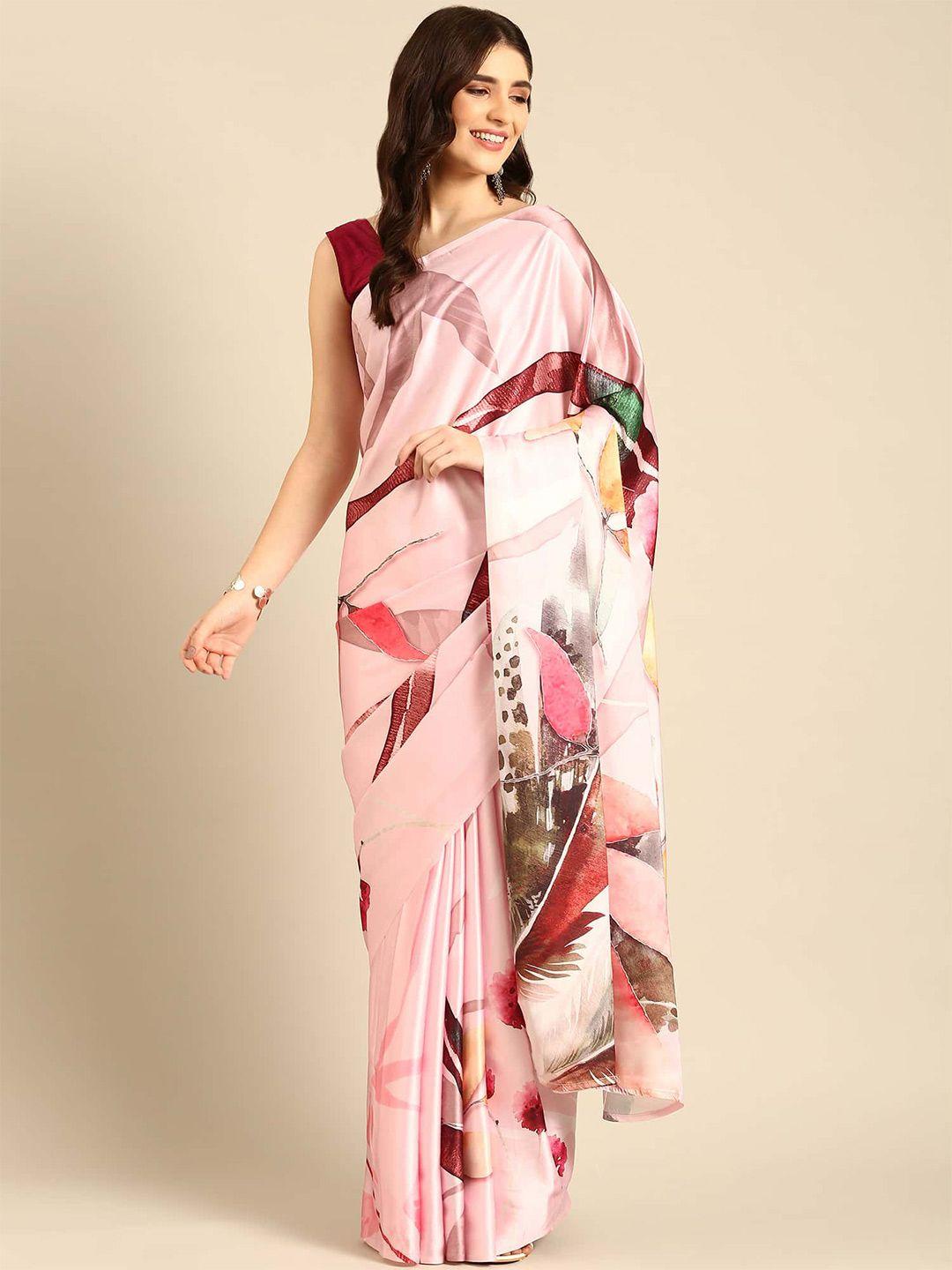 stylefables multicoloured satin saree