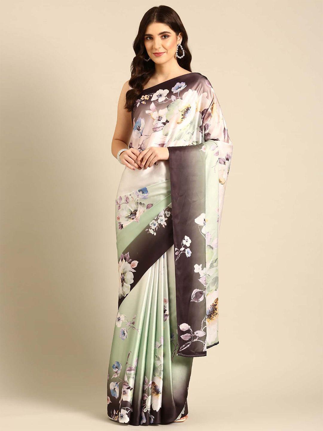 stylefables multicoloured satin saree