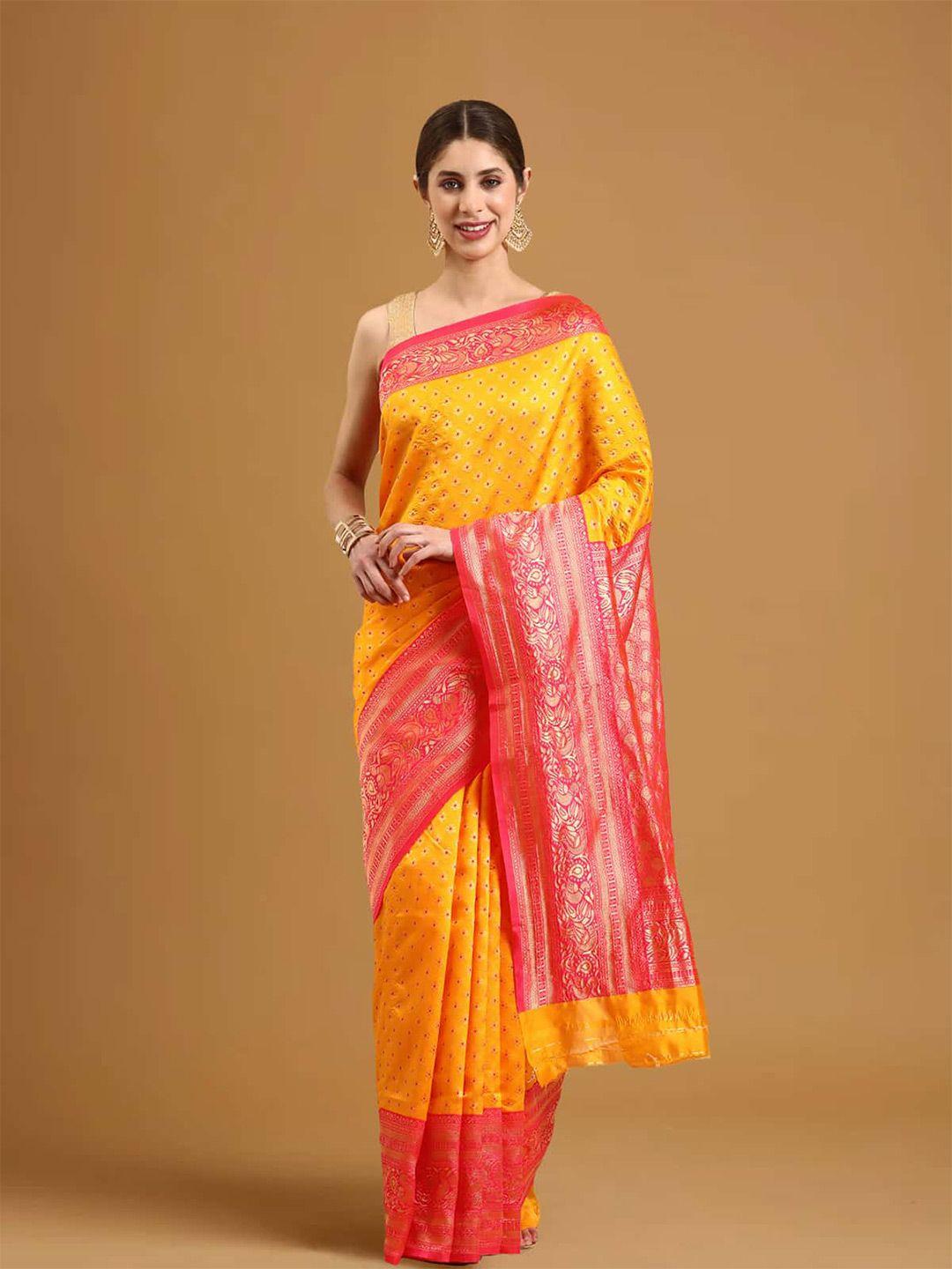 stylefables yellow silk blend saree