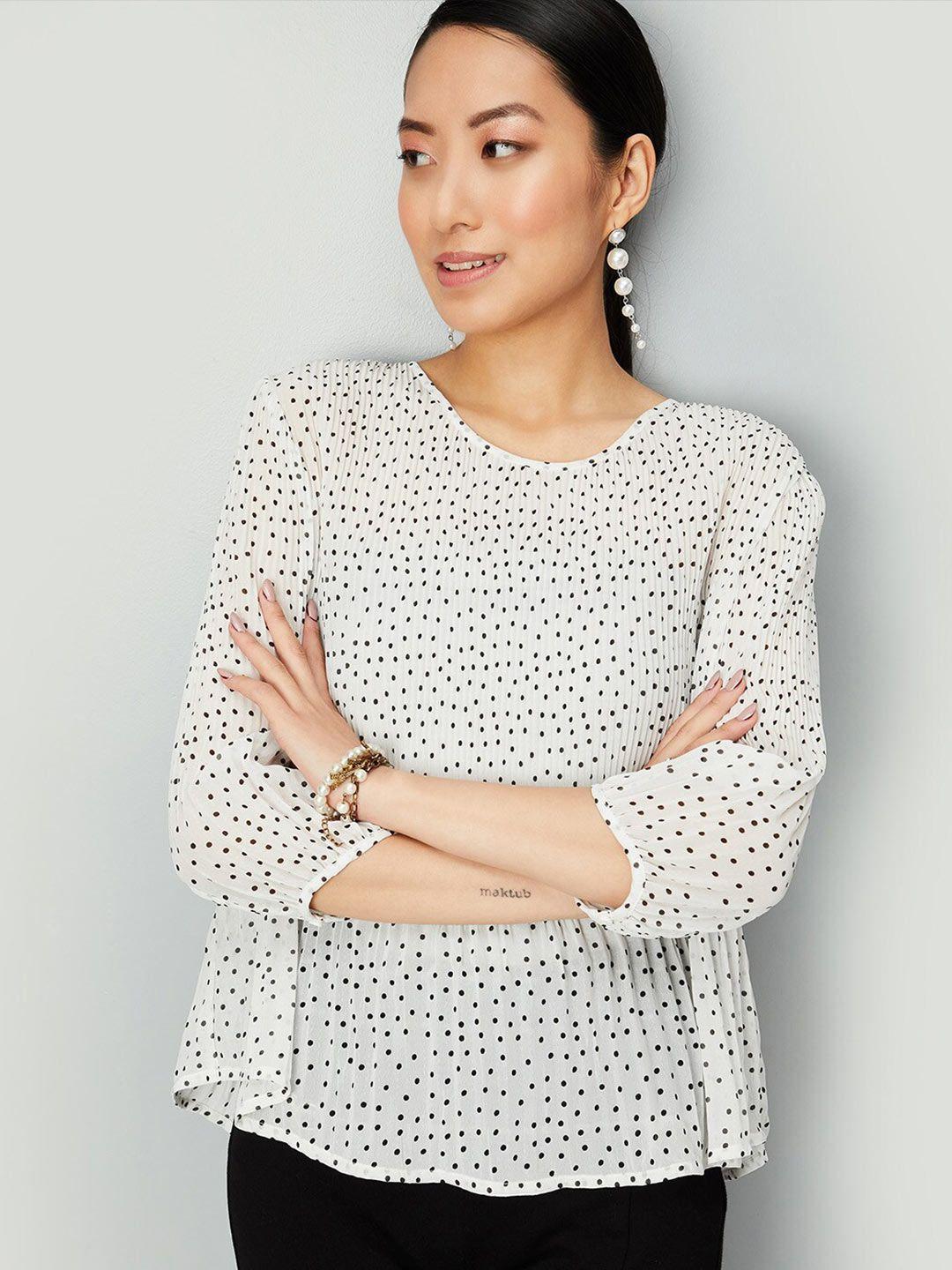 max polka dots printed top