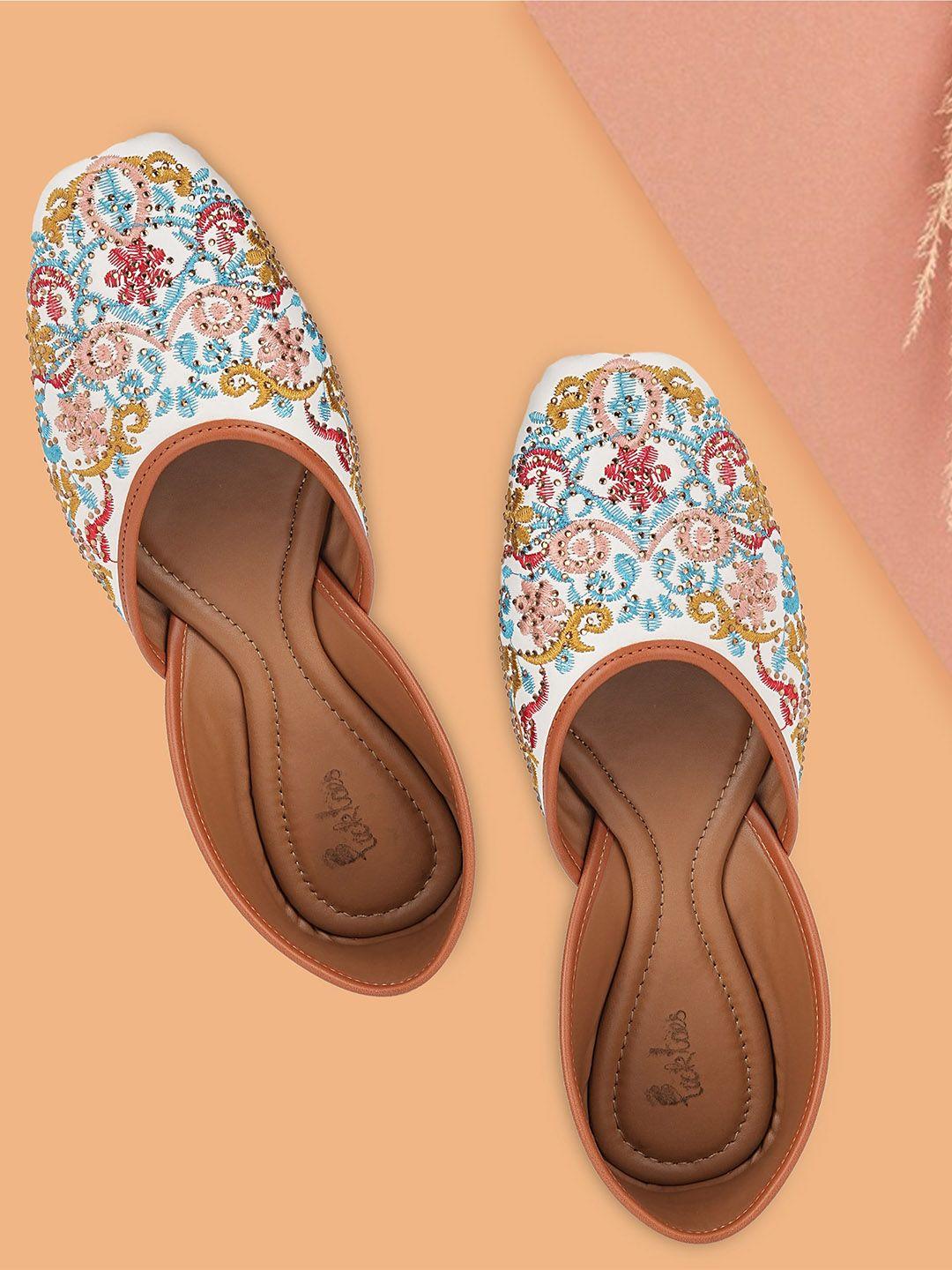 picktoes ethnic embroidered square toe mojaris