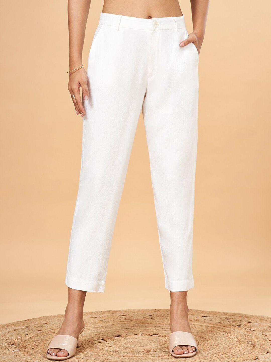 marigold lane women mid-rise tapered fit trousers