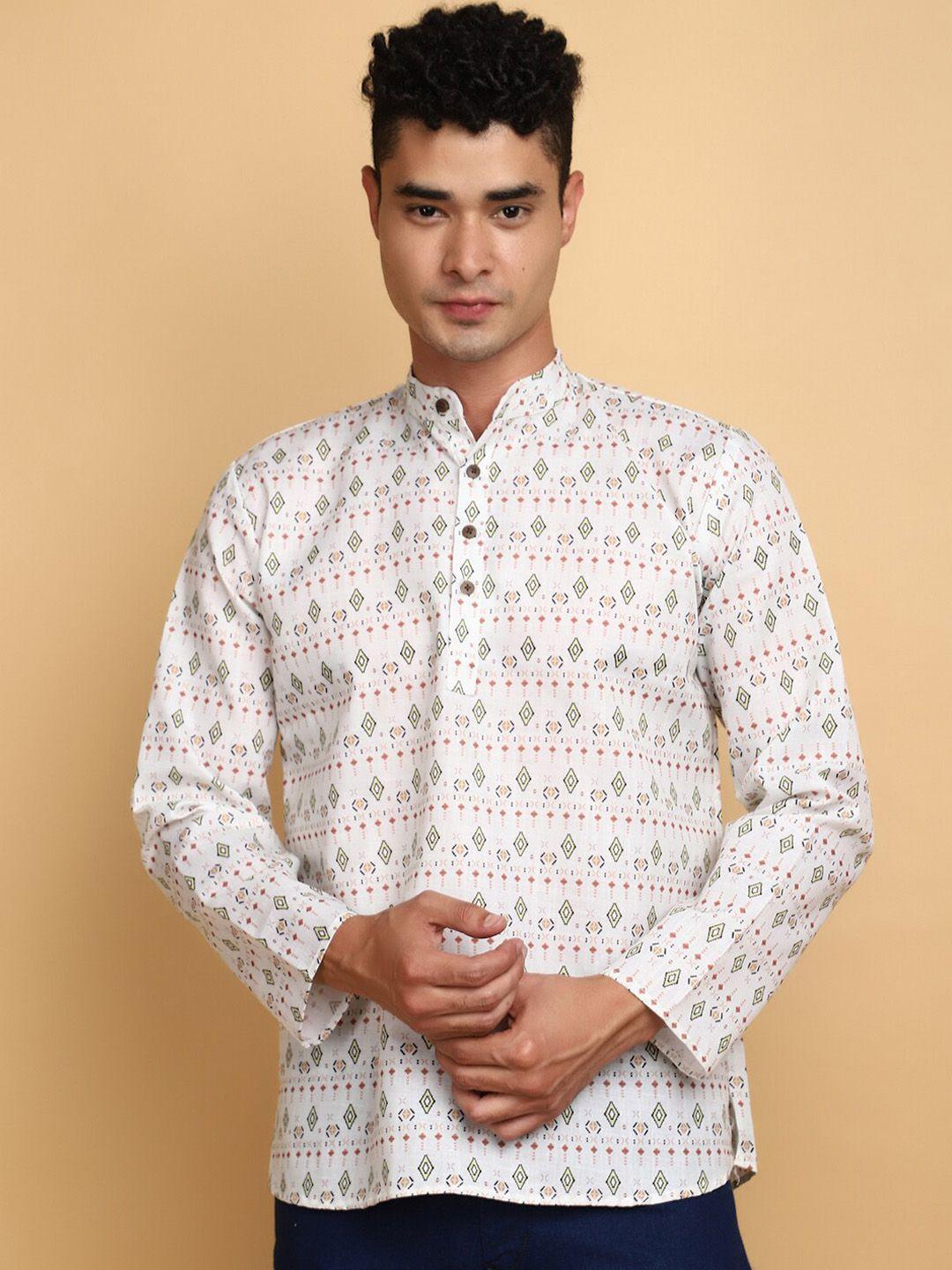 v-mart men multicoloured & multicoloured printed kurta