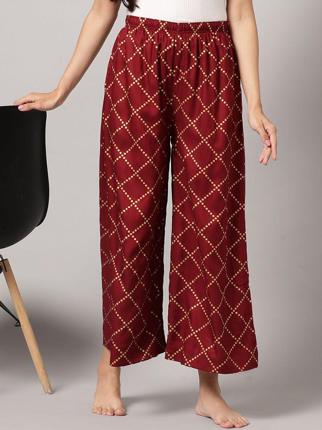 kryptic women geometric printed lounge pants