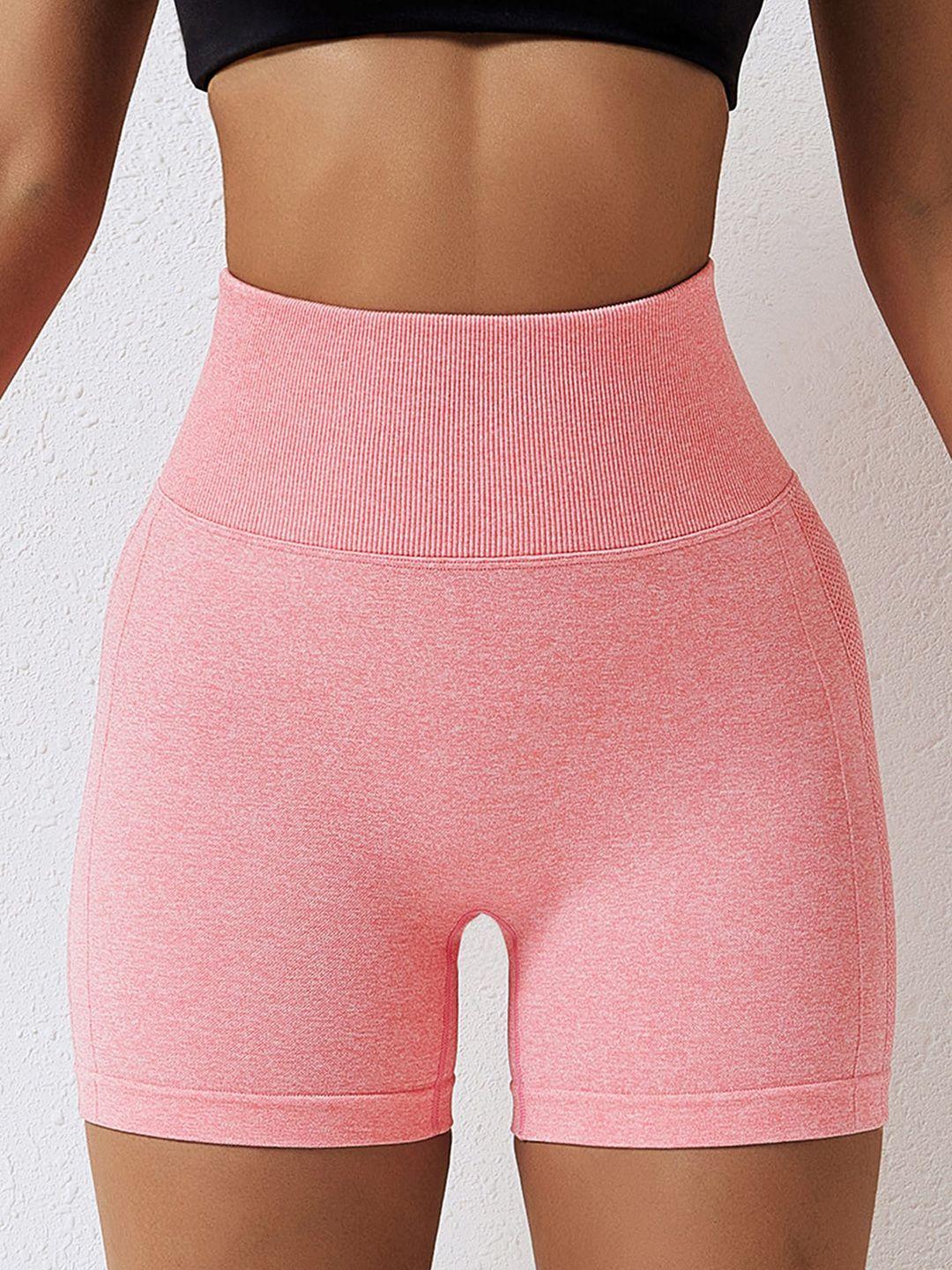 lulu & sky women slim fit high-rise yoga sports shorts