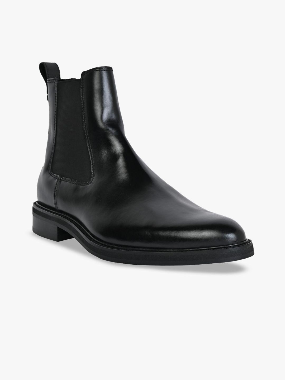 aldo men mid top  leather chelsea boots