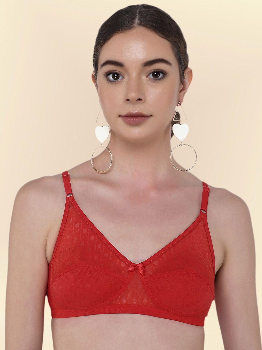 lulu & sky red bra medium coverage