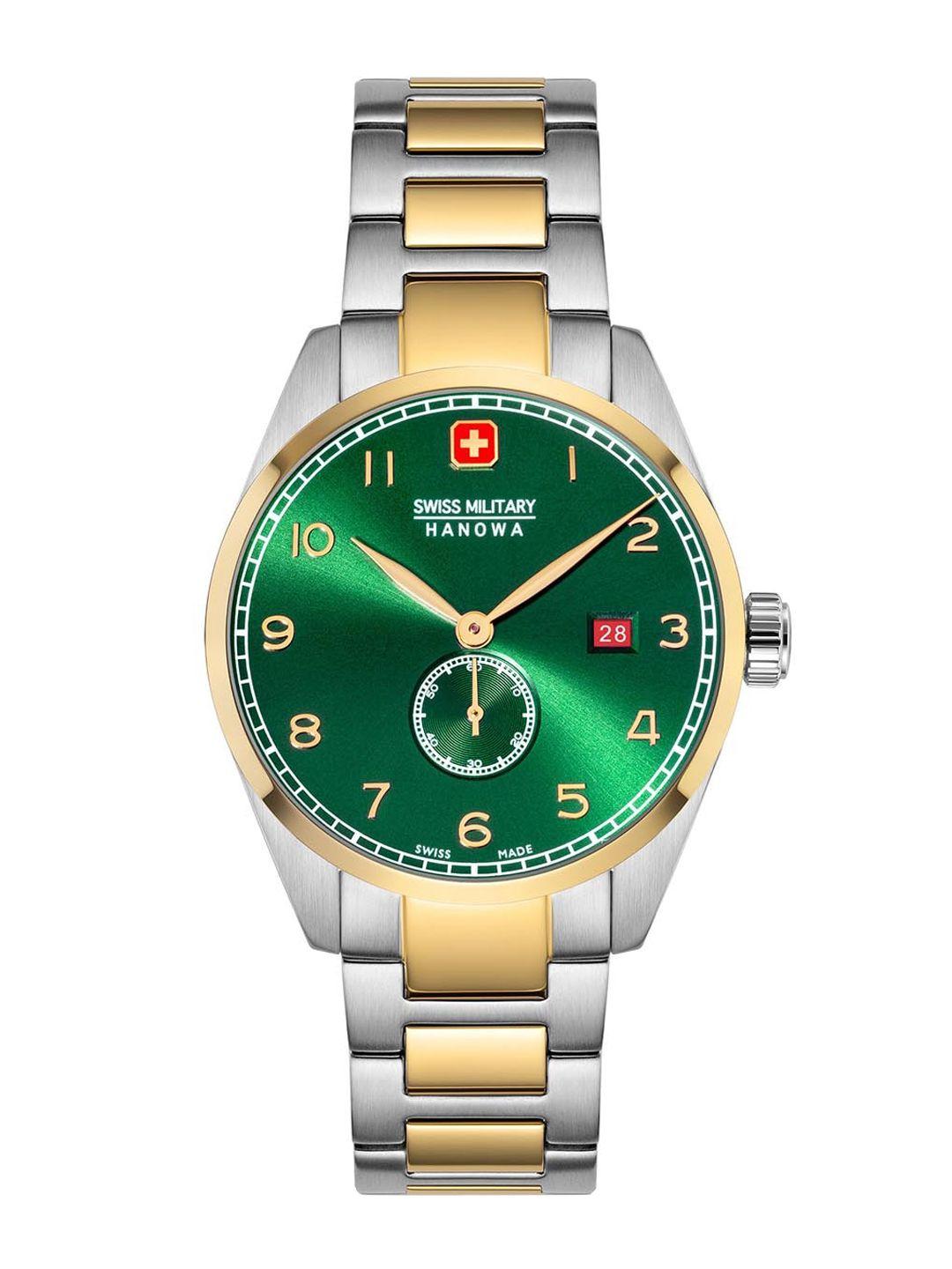 swiss military hanowa men textured dial & analogue watch smwgh0000760