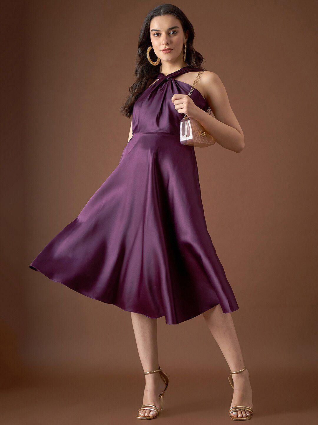 mabish by sonal jain purple satin dress