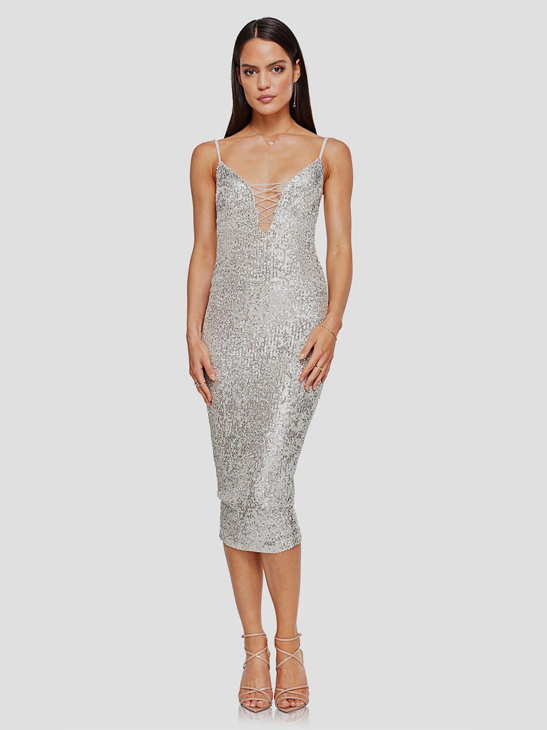 lulu & sky silver-toned dress