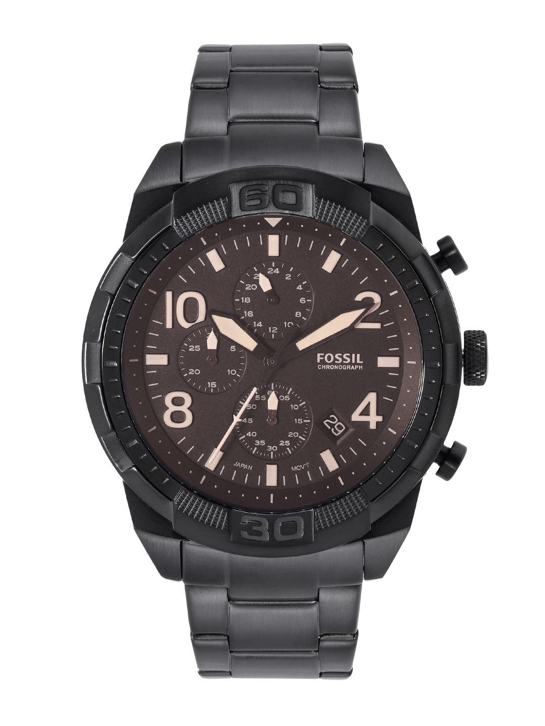 fossil men bracelet style analogue chronograph watch fs5876