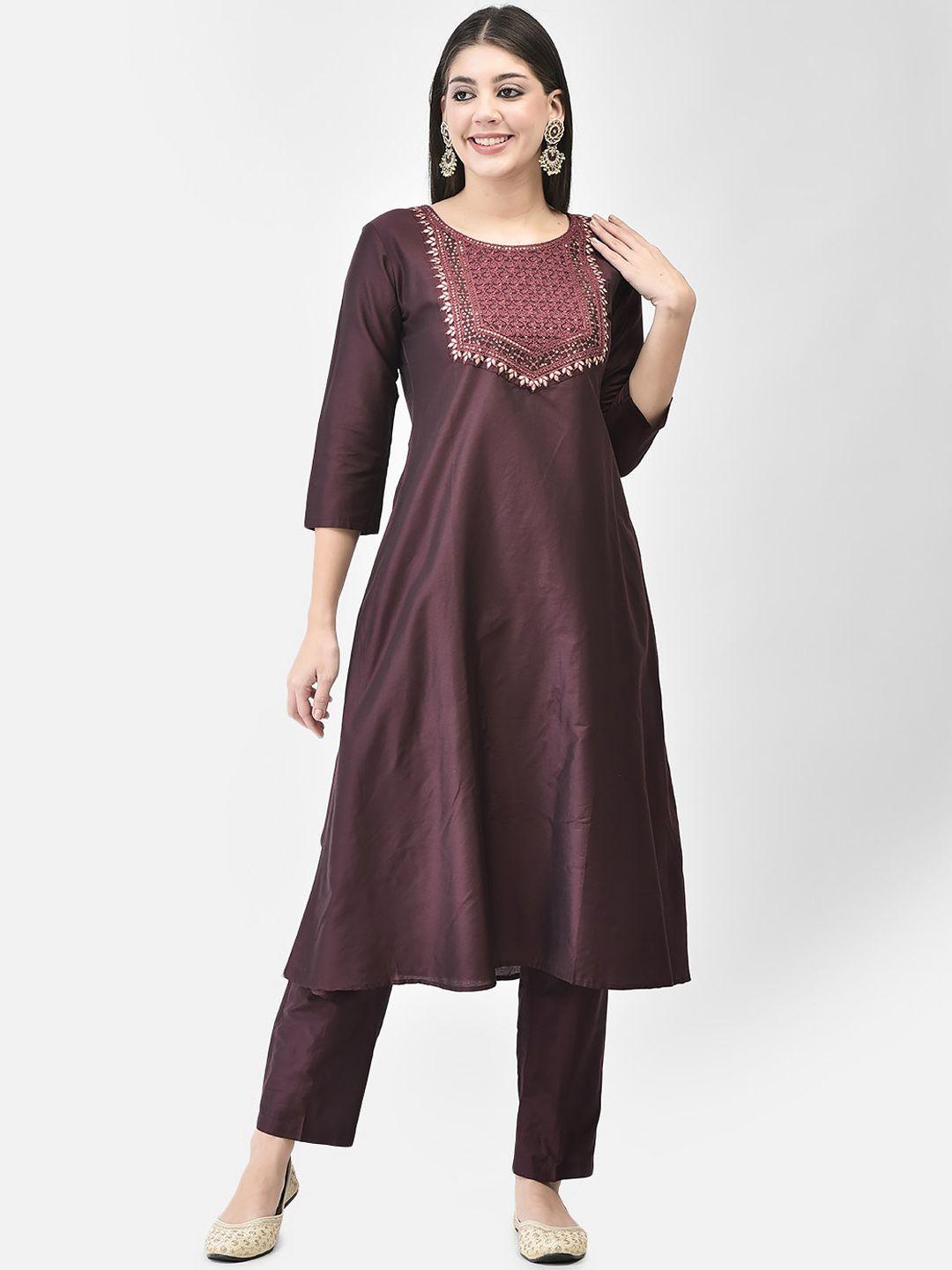 span women purple kurta