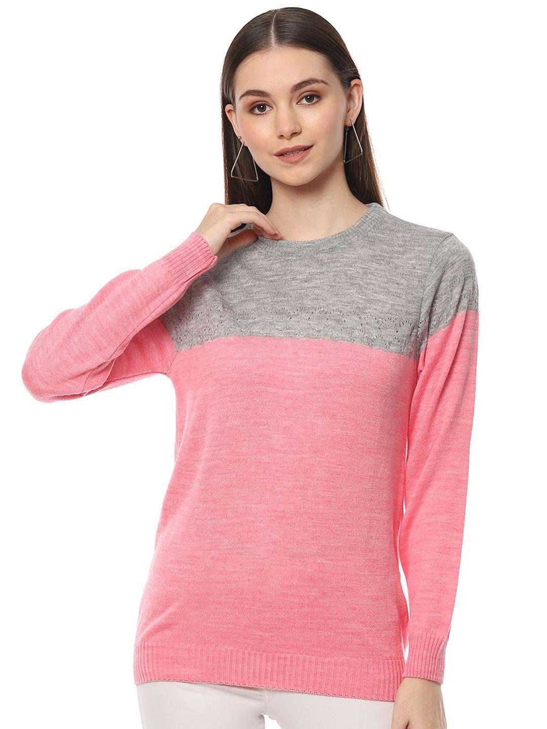 2bme colourblocked acrylic pullover