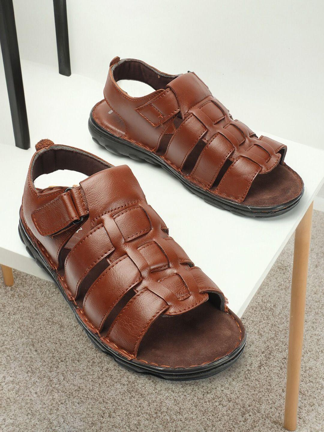 carlton london men leather fisherman sandals