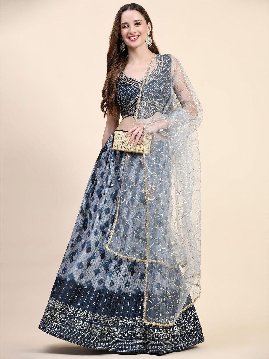 phenav teal ready to wear lehenga & blouse