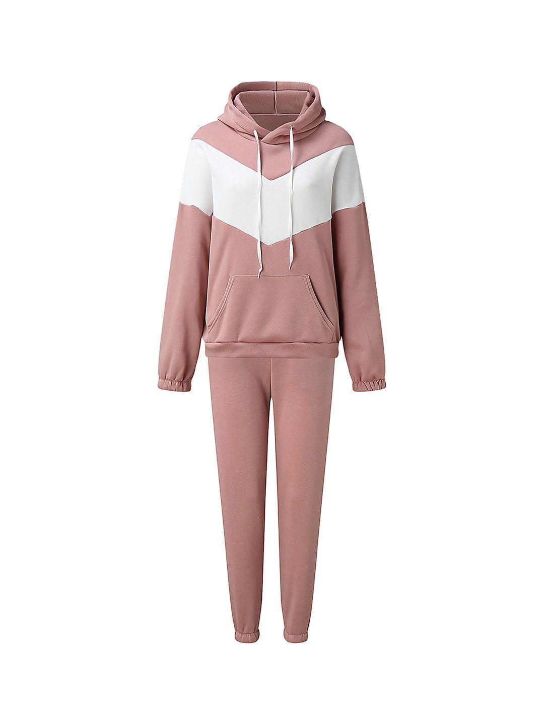 lulu & sky printed hooded neck hoodie & flared joggers co-ords