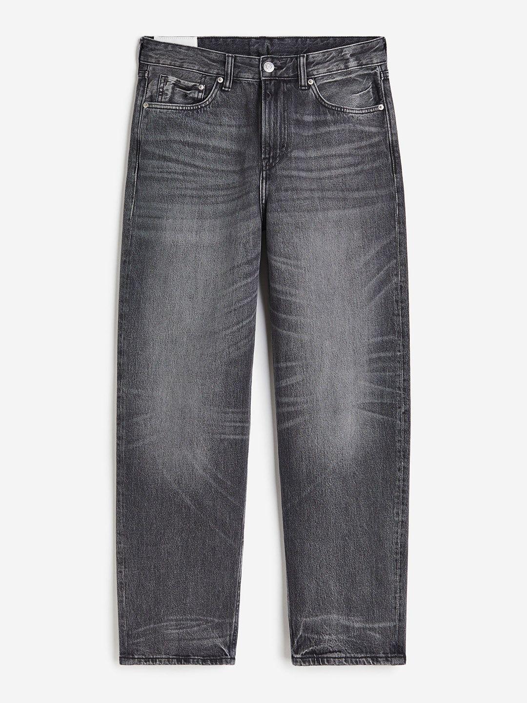 h&m men pure cotton loose jeans