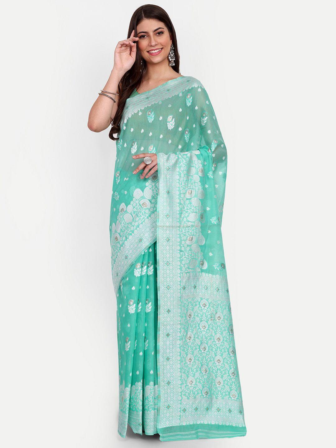 jinal & jinal ethnic motifs woven design chanderi saree