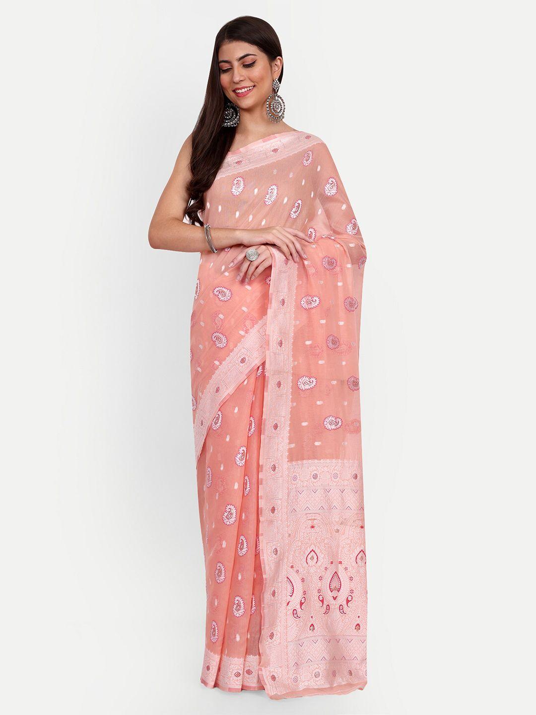 jinal & jinal ethnic motifs woven design chanderi saree